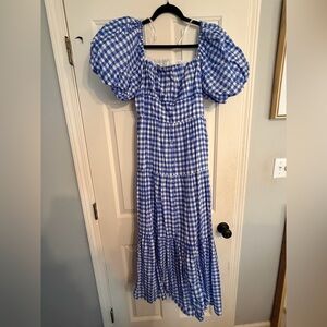 Blue Gingham Women's Dress hyacinth house